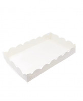 Коробочка белая с прозрачной крышкой 25*15*3,5см