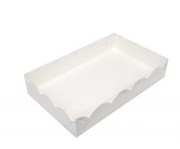 Коробочка белая с прозрачной крышкой 22*15*3,5см